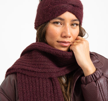 TILTIL Stirnband Strick Zoey Bordeaux