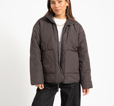 SERENA MID QUILTED JACKET Bracken