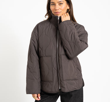 SERENA MID QUILTED JACKET Bracken