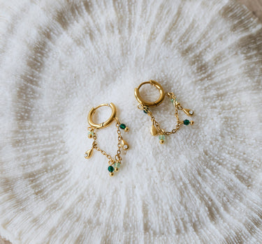 TILTIL Set van 2 Chained Hanging Earrings Goud