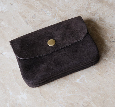 Wallet Lisa Small REAL SUEDE Bruin