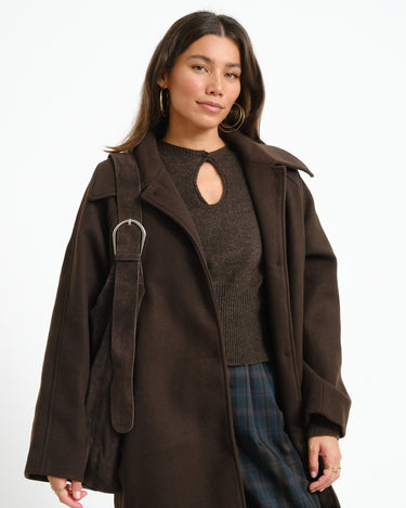 Alicia Carcoat Chocolate Bruin/Washed - Things I Like Things I Love