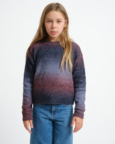 Amira Crew Neck Knit GIRLS Space Dye - Things I Like Things I Love