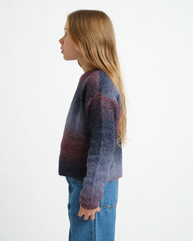Amira Crew Neck Knit GIRLS Space Dye - Things I Like Things I Love