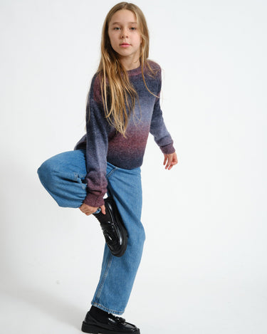 Amira Crew Neck Knit GIRLS Space Dye - Things I Like Things I Love