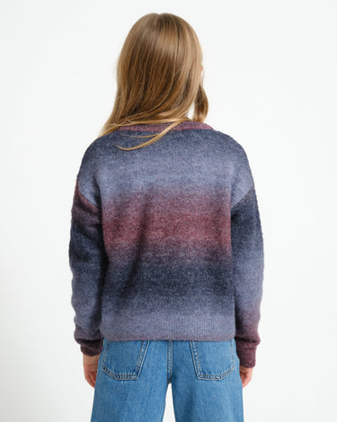 Amira Crew Neck Knit GIRLS Space Dye - Things I Like Things I Love