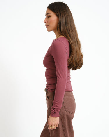 Aware Glesha Boatneck Top Catawba Grape - Things I Like Things I Love