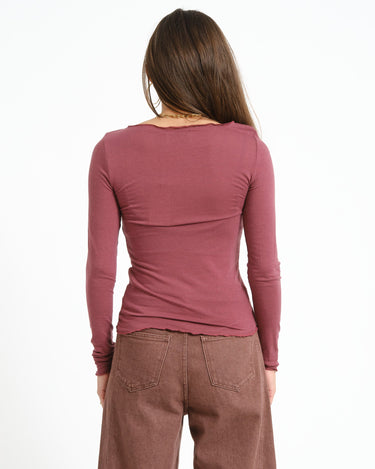 Aware Glesha Boatneck Top Catawba Grape - Things I Like Things I Love