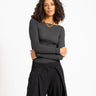 Aware Glesha Boatneck Top Dark Grey Melange - Things I Like Things I Love