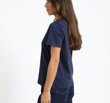 Aware Naima O-Neck T-Shirt Noos Dark Sapphire - Things I Like Things I Love