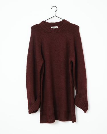 Aware Novah O-Neck Knit Mini Dress Winetasting - Things I Like Things I Love