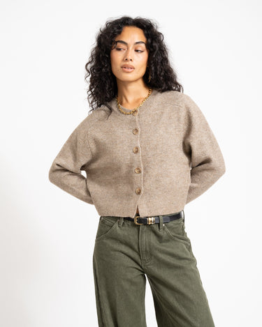 Aware Osterbro O-Neck Knit Cardigan Natural Melange - Things I Like Things I Love
