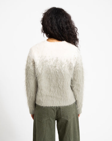 Aware Stroget O-Neck Knit Fog Groen/Birch - Things I Like Things I Love