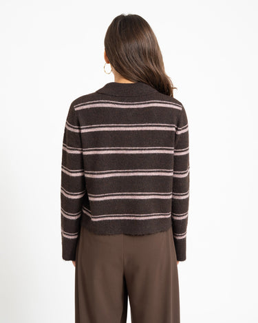 Aware Tacey Polo Knit Chocolate Torte - Things I Like Things I Love
