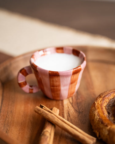 Bloomingville - Espresso Mug Pink Stripe - Things I Like Things I Love