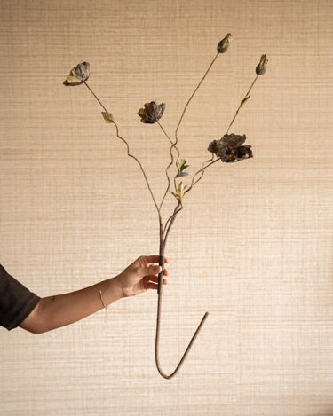 Bloomingville - Faux Flower Poppy Stem Brown - Things I Like Things I Love