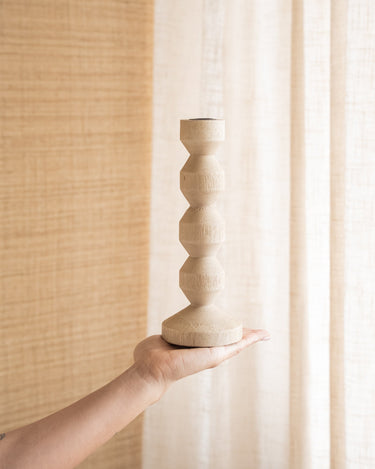 Candle Holder Dozza Wood Natural - Things I Like Things I Love
