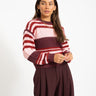 Charlie O-neck Knit Fig/Romance Rose + Rhubarb - Things I Like Things I Love