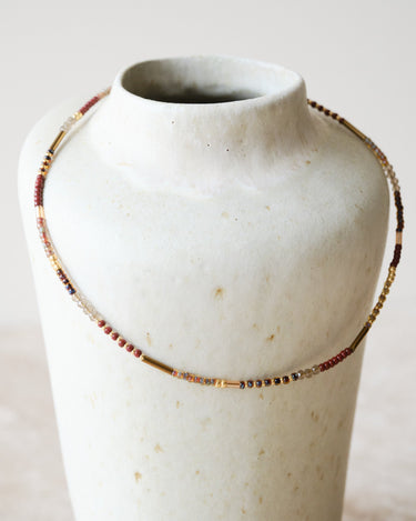 Chique Brown Necklace Gold - Things I Like Things I Love