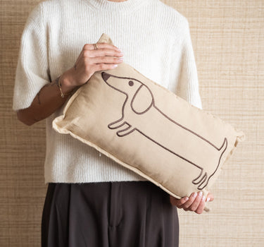 Cushion Dachshund Beige - Things I Like Things I Love