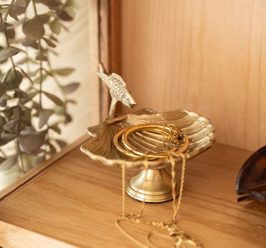 Deco Tray Shell Fish Brass - Things I Like Things I Love