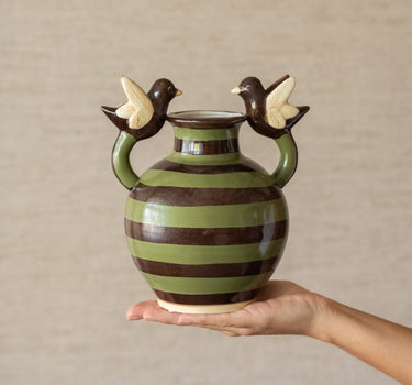 Deco Vaas Vogels Groen - Things I Like Things I Love