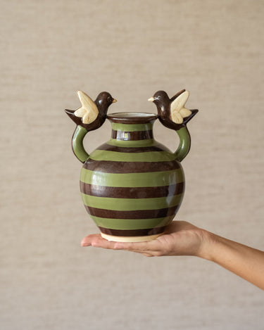 Deco Vaas Vogels Groen - Things I Like Things I Love