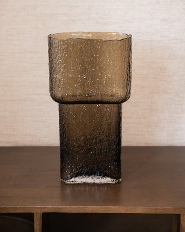 Deco Vase Fluence Glass Brown - Things I Like Things I Love