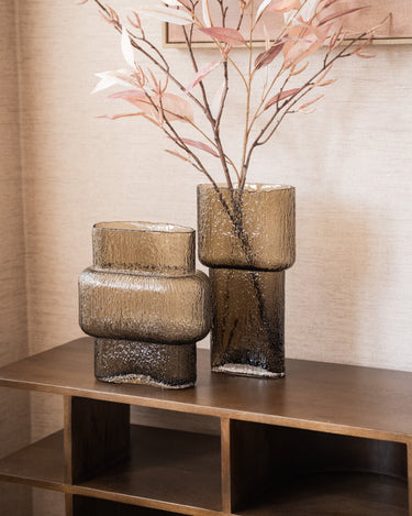 Deco Vase Fluence Glass Brown - Things I Like Things I Love
