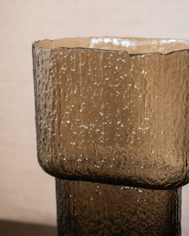 Deco Vase Fluence Glass Brown - Things I Like Things I Love