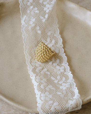 Dotted Statement Ring Goud - Things I Like Things I Love