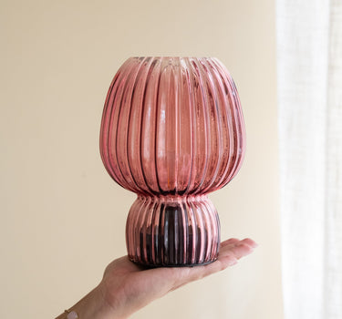 Draadloze Tafellamp Naja Glas Roze - Things I Like Things I Love