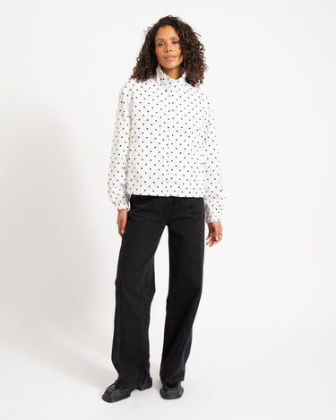 Essa Dot Jacket Bright White/Black - Things I Like Things I Love