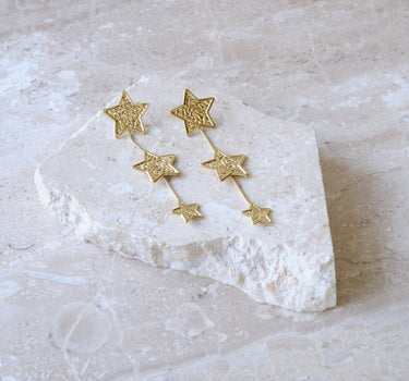 Falling Stars Earrings Goud - Things I Like Things I Love