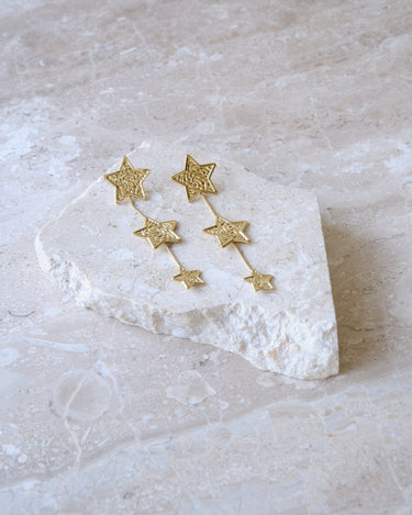 Falling Stars Earrings Goud - Things I Like Things I Love