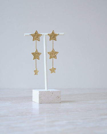 Falling Stars Earrings Goud - Things I Like Things I Love