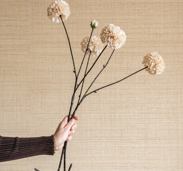 Faux Flower Dahlia Cream - Things I Like Things I Love