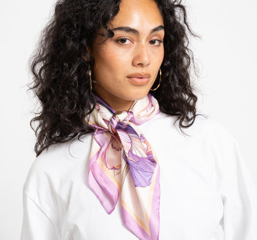 Flower Satin Scarf Multi - Things I Like Things I Love