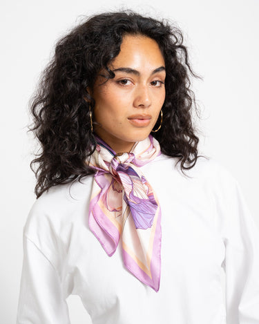 Flower Satin Scarf Multi - Things I Like Things I Love