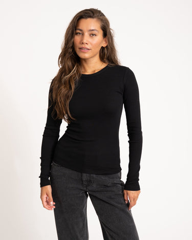 Freya Rib Tee Black - Things I Like Things I Love