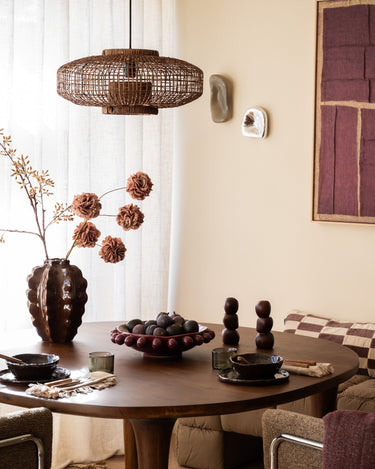 Grote Deco Schaal Viro Burgundy - Things I Like Things I Love