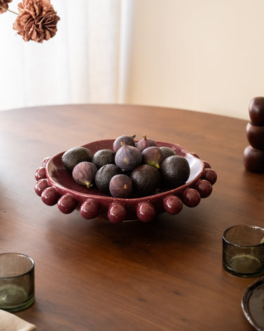 Grote Deco Schaal Viro Burgundy - Things I Like Things I Love