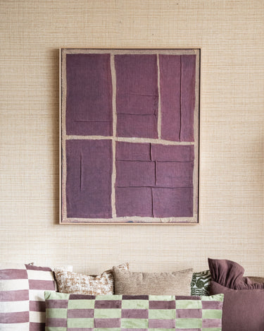 Grote Wanddecoratie Esson Linnen Aubergine - Things I Like Things I Love