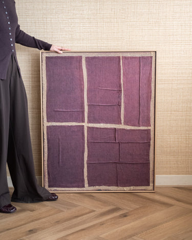 Grote Wanddecoratie Esson Linnen Aubergine - Things I Like Things I Love