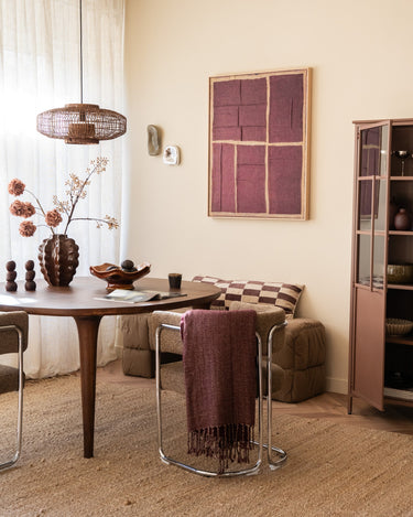 Grote Wanddecoratie Esson Linnen Aubergine - Things I Like Things I Love