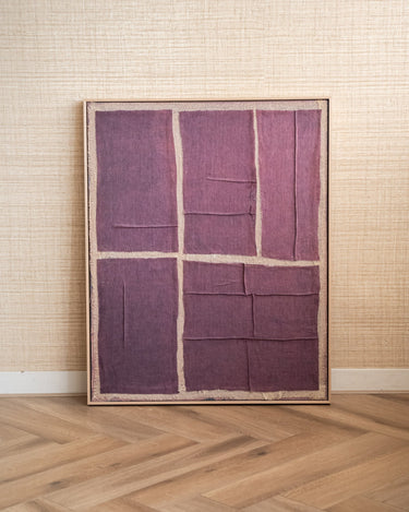 Grote Wanddecoratie Esson Linnen Aubergine - Things I Like Things I Love