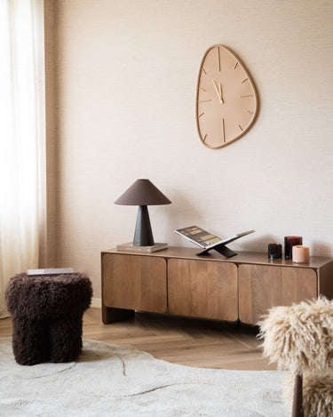 Grote Wandklok Organisch Beige - Things I Like Things I Love