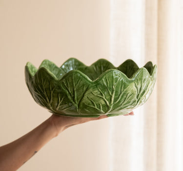 Hand - Painted Salad Bowl Leaf - Things I Like Things I Love