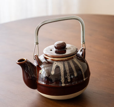 Handgemaakte Japanse Theepot Amesuzu Bruin - Things I Like Things I Love