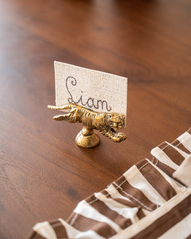 Handgemaakte Kaarthouder Tyler Tijger Goud - Things I Like Things I Love